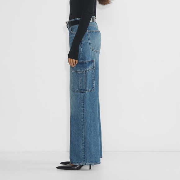Aritzia Denim Forum The Farrah Hi-rise Cargo Jeans Size 29 In Kiss N Tell Bleu - Picture 3 of 14